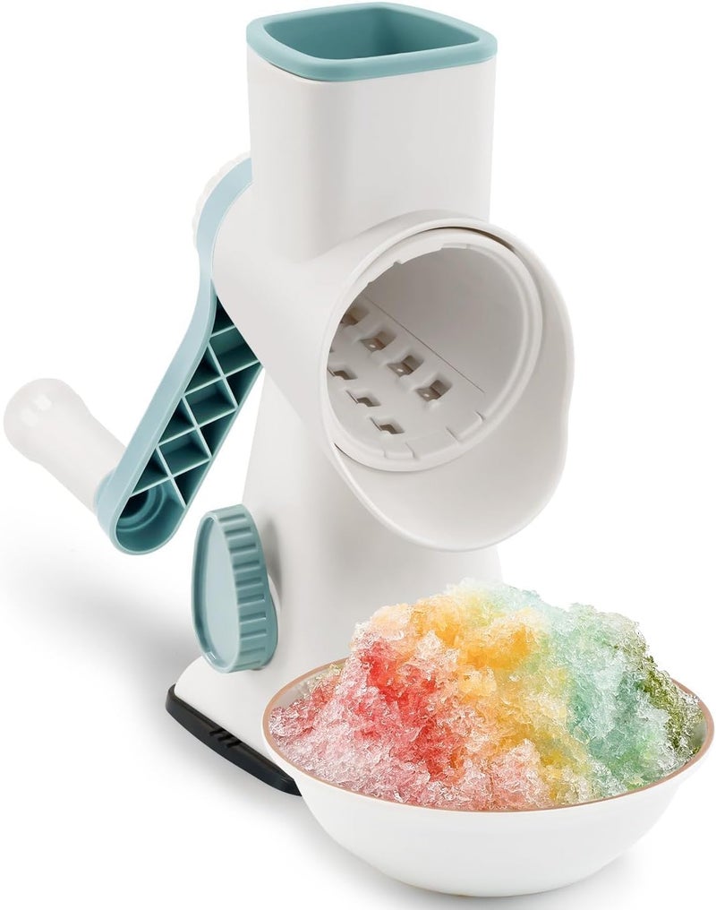 Badelite Rotary Ice Shaver with Handle Manual Hand Crank Snow Cone Maker Machine Qucik Shaved Ice Maker with Suction Feet, All Ice Cubes Fitted.Premium Portable Ice Crusher and Shaved Ice Machine. - Image 1